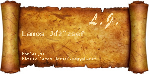 Lamos József névjegykártya