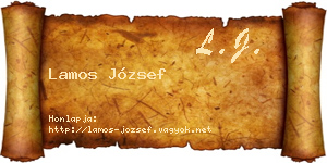 Lamos József névjegykártya